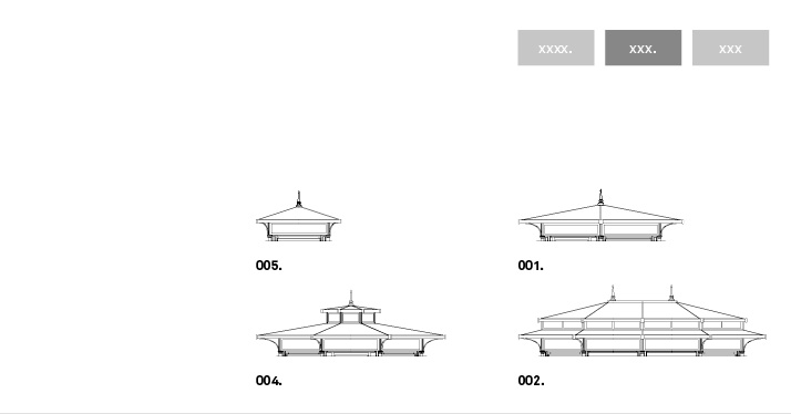 Roof type – Simplified kiosks