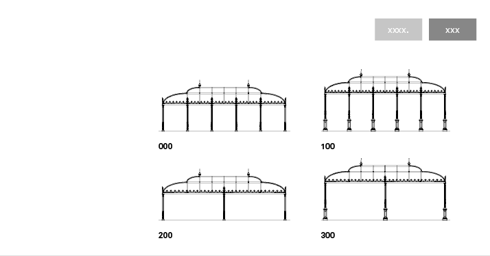 Columns height and interaxis